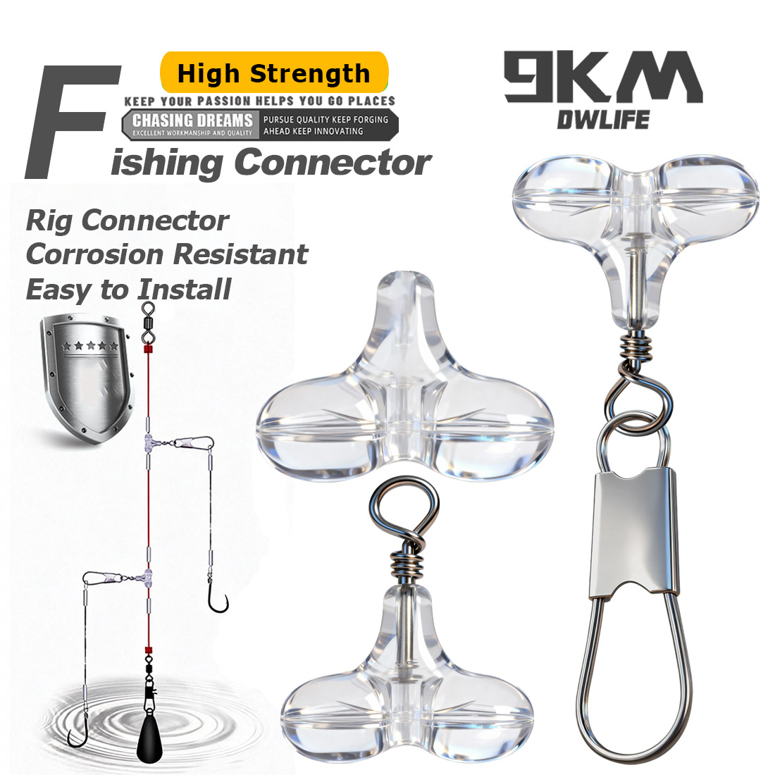 Fishing Equipment Cheap - Perline a T 9KM con Moschettone,